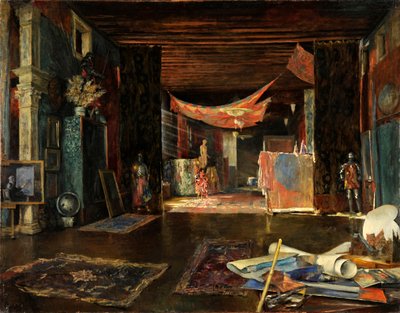 パラッツォ ペーザロ オルフェイの画家のアトリエ。 作： Mariano Fortuny y Madrazo