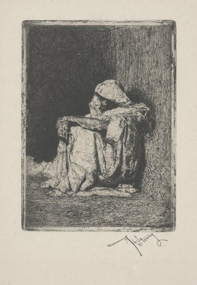 着席アラブ、またはアラブのassise 作： Mariano José María Bernardo Fortuny y Carbó