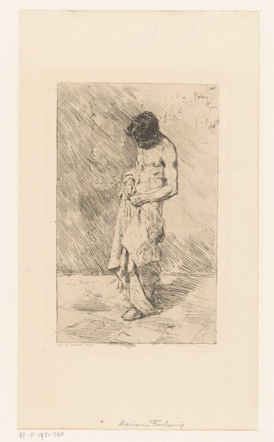 立っている男性モデル 作： Mariano José María Bernardo Fortuny y Carbó