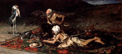 スネークチャーマー、1870。 作： Mariano José María Bernardo Fortuny y Carbó