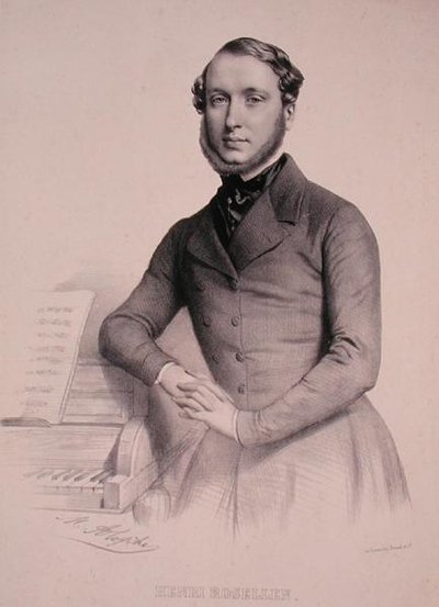 アンリ・ローゼレン（1811-76）の肖像（エングレーヴィング） 作： Marie Alexandre (after) Alophe