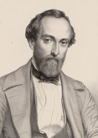 作曲家アントワーヌ・フランソワ・マルモンテルの肖像（1816-1898）。 作： Marie Alexandre Menut Alophe