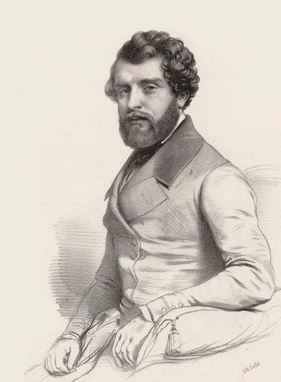 作曲家フェデリコ・リッチの肖像 1809-1877 , 1844. 作： Marie Alexandre Menut Alophe