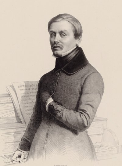 オルガニスト兼作曲家ヒッポリュテ・モンポウの肖像 1804-1841 , 1841. 作： Marie Alexandre Menut Alophe