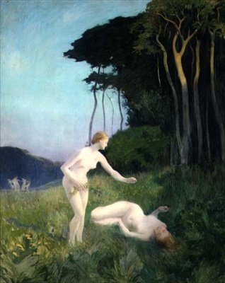 Woodland Nymphs（油彩・キャンバス） 作： Marie Auguste Emile Rene Menard