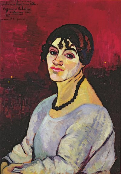 自画像、1918 作： Marie Clementine (Suzanne) Valadon