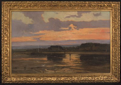 夕暮れの孤独：モルサリーヌ（マンシュ県）、1887年頃（油彩・キャンバス） 作： Marie Joseph Leon Clavel Iwill