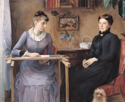 自宅または親密さ、1885 作： Marie Louise Catherine Breslau