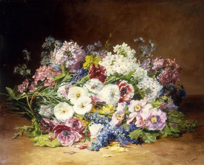 分類された花の素晴らしい花束、1861年頃 作： Marie Therese Lemaire