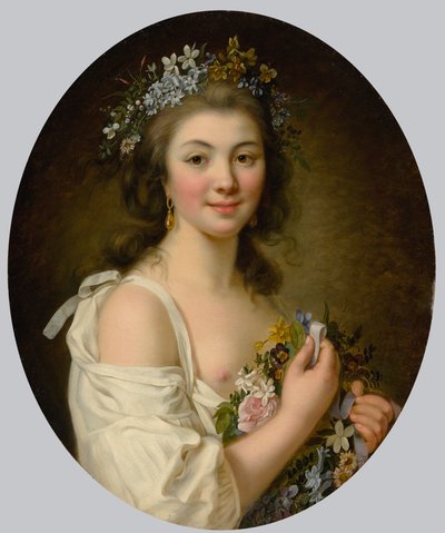ジェンリス夫人の肖像 作： Marie-Victoire Lemoine