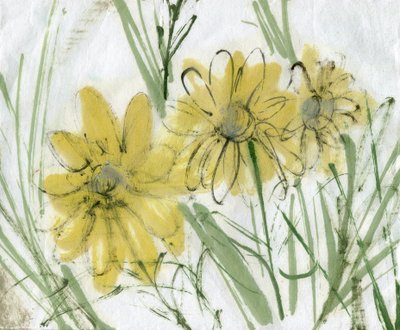 Daisies 2, 2020（ミクストメディア、A4用紙） 作： Marina Falco