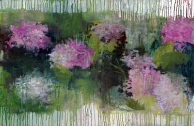 紫陽花、2023年（キャンバスに油彩） 作： Marina Falco
