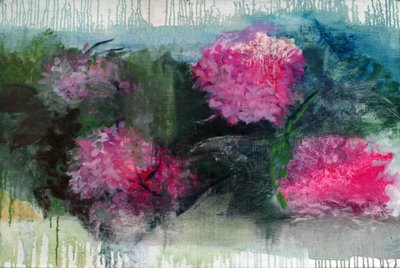 紫陽花、2023年（キャンバスに油彩） 作： Marina Falco