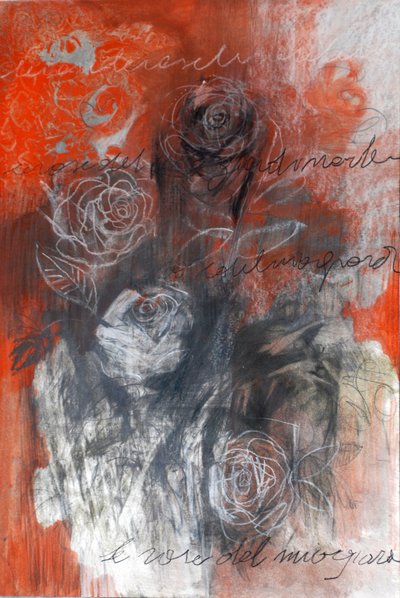 Redroses, 2023（ミクストメディア、紙） 作： Marina Falco