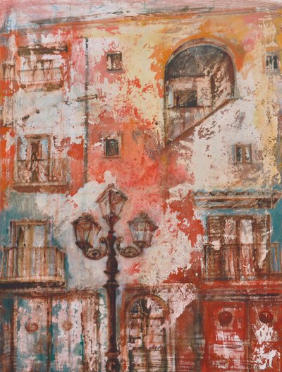 街灯, 2011（キャンバスに油彩） 作： Marina Falco