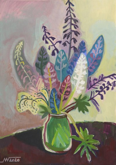 色鮮やかな植物の静物画 作： Marina Gorkaeva