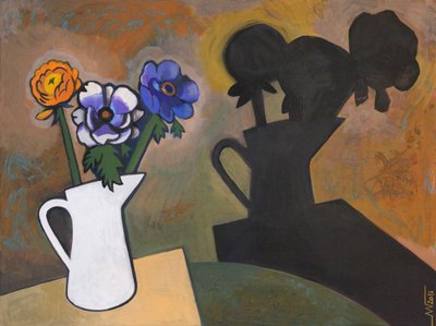 影のある花の静物画 作： Marina Gorkaeva