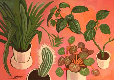 色鮮やかな鉢植え 作： Marina Gorkaeva