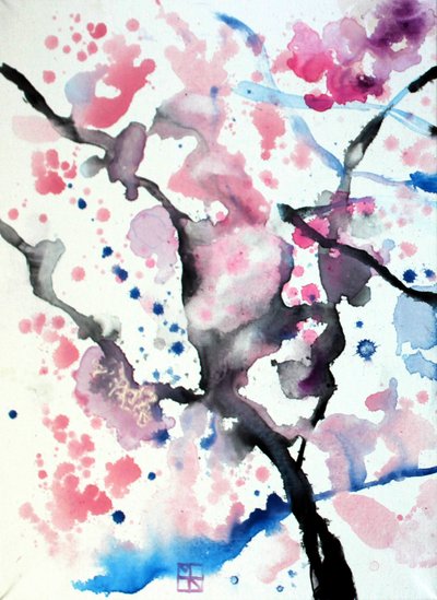 抽象的な桜 作： 