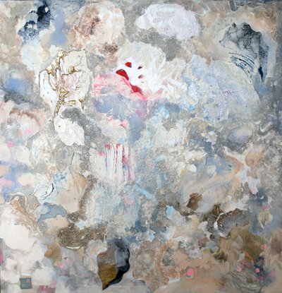 幻想的なきらめきを放つ抽象画 作： 