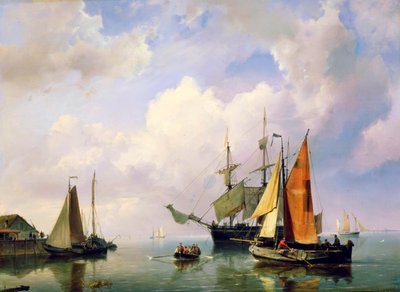 19世紀半ばの海の風景。 作： Marinus Adrianus Koekkoek