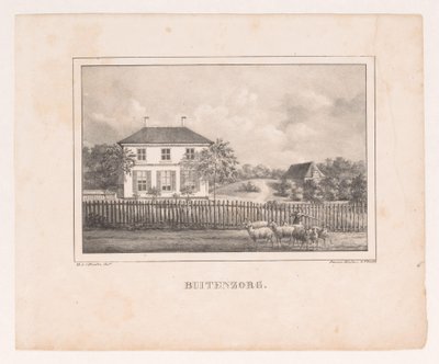 ブイテンゾルグ邸の眺め Butenzorg (オブジェクトのタイトル) 作： Marinus Adrianus van Straten