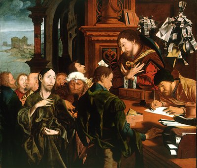 聖マタイの召命、1536 年。 作： Marinus Claesz Reymerswaele van