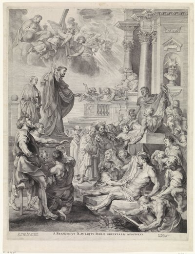 H. Franciscus Xavier wekt een dode tot leven 聖フランシスコ ザビエル、東インドの使徒 (オブジェクトのタイトル) 作： Marinus Robyn van der Goes
