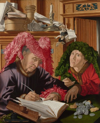 2人の納税者、1540年頃 作： Marinus van Roejmerswaelen