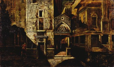 ヴェネツィアのコーナー、マリオ・デ・マリア作、マリウス・ピクトル（1852-1924）の仮名、パネルに油彩、39.5x66.5 cm 作： Mario de (1852 1924) Maria