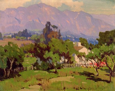 南カリフォルニアの風景（油彩・キャンバス） 作： Marion Kavanagh Wachtel
