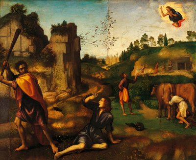 アベルを殺すカイン 作： Mariotto Albertinelli