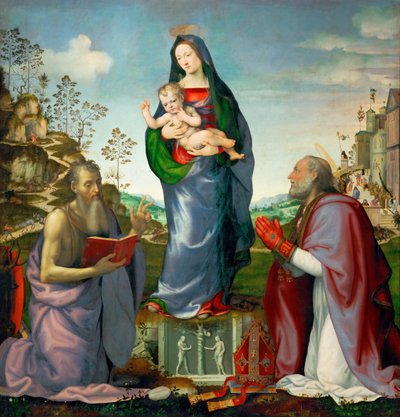 聖人との聖母子とジェームズとゼノビウス、1506 作： Mariotto Albertinelli