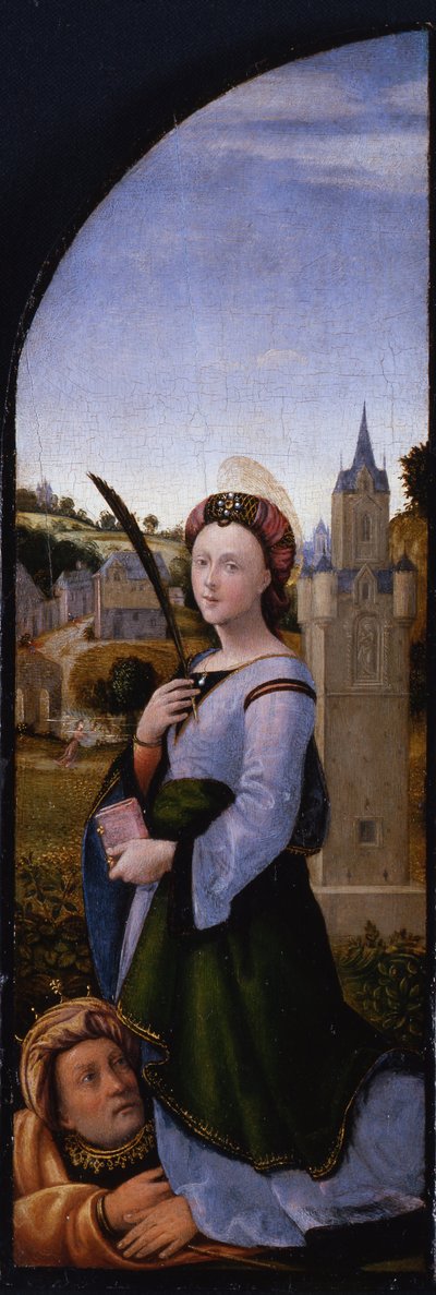 トリプティク：セントバーバラとその父親、ディオスクルス、1500年 作： Mariotto Albertinelli