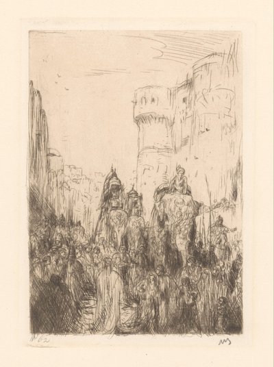 象との行列 作： Marius Bauer (signed by artist)
