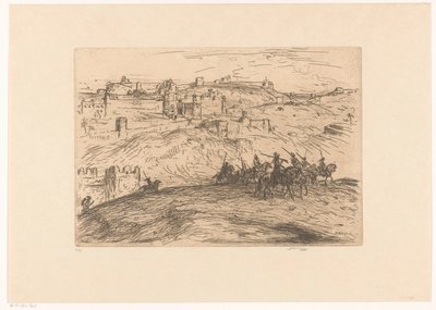 丘の上のライダー 作： Marius Bauer (signed by artist)