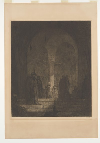 モスクのポーチ 作： Marius Bauer (signed by artist)