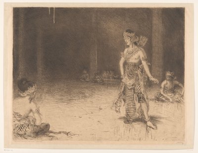 ワヤン・ウォン (オブジェクトの原題) H.M. 女王の銀婚式の際のインドの賛辞 (オブジェクトの元のシリーズ タイトル) 作： Marius Bauer (signed by artist)