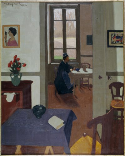 室内の女性 作： Marius Borgeaud