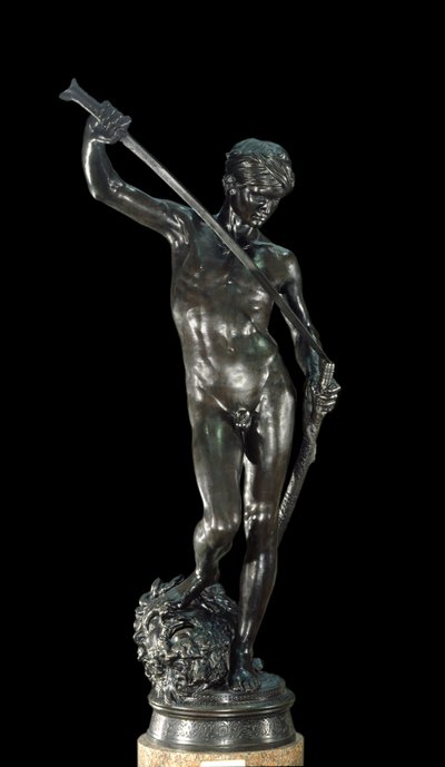 ダヴィッドのブロンズ彫刻 アントナン・メルシア（1845-1916） パリ、オルセー美術館 作： Marius Jean Antonin Mercie