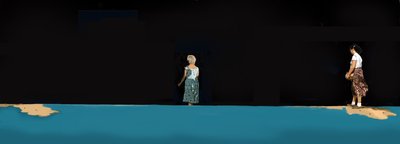 夜の生活シーン2、2016年（デジタルメディア 作： Marjorie Weiss