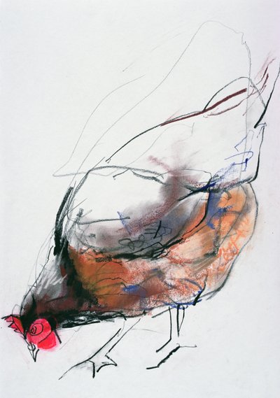 給餌編、トラシエラ、1998（紙に黒鉛、コンテ、木炭） 作： Mark Adlington