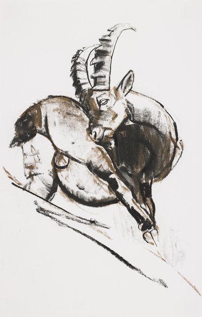 Grattarsi（木炭と紙のコンテ） 作： Mark Adlington