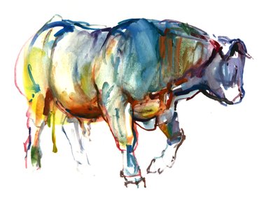 グラビタス、2010、紙に水彩とガッシュ 作： Mark Adlington