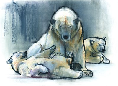2016年ガーディアン（紙にパステルとパステルを含む） 作： Mark Adlington