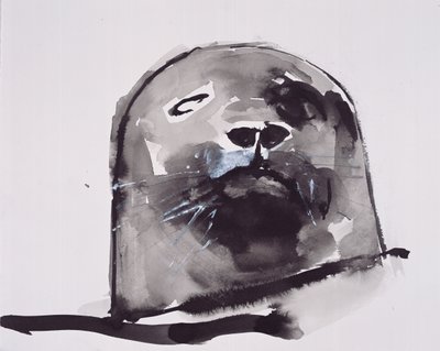ウエストコーブのアザラシ（紙にインクとガッシュ） 作： Mark Adlington