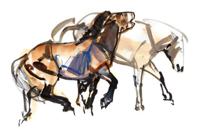 Ice Age（Przewalski）、2012、（紙のミクストメディア） 作： Mark Adlington