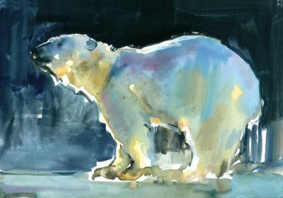氷のシルエット、2016年（水彩、ガッシュ、紙） 作： Mark Adlington