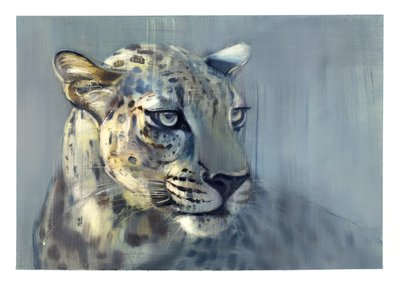 プレデターII（アラビアヒョウ）、2009（紙に油彩） 作： Mark Adlington