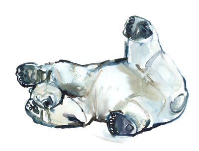 スノーラブ（シロクマ）、2013（水彩、ガッシュ、紙） 作： Mark Adlington